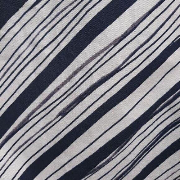 Ann Taylor Madison Pencil Skirt Cotton Mini Stretch Navy Diagonal Striped Sz 8 - Picture 4 of 5